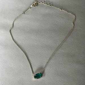 Kendra Scott emerald green necklace